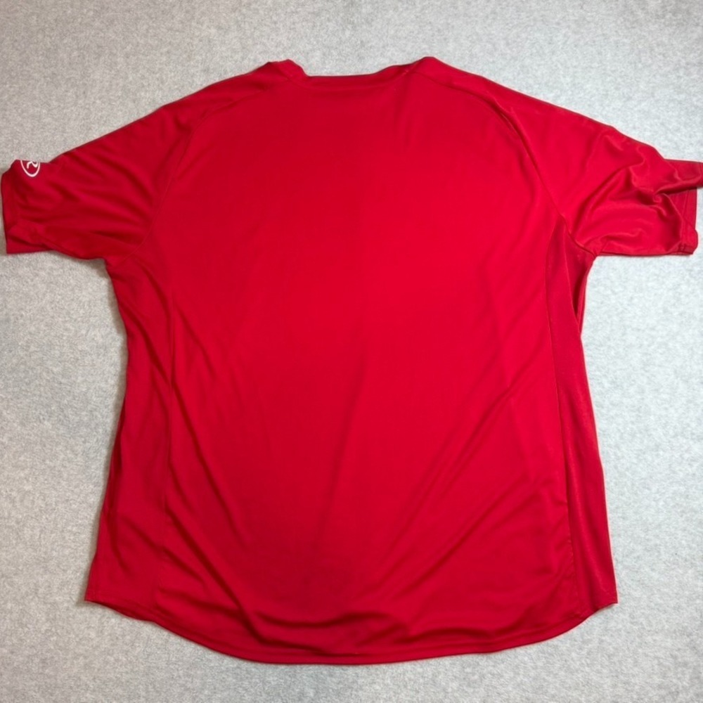 Rawlings Mens 3XL Red Short Sleeve Performance Baseball Training Shirt SSBASE - Picture 4 of 6